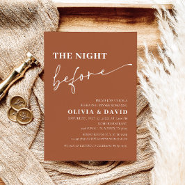 Terracotta Night Before Probe Dinner Einladung