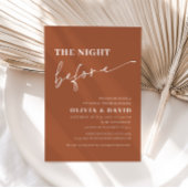 Terracotta Night Before Probe Dinner Einladung