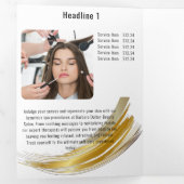 Terracotta Ocher Beige Gold Dreifach Gefaltete Karte (Innen Erste Seite)