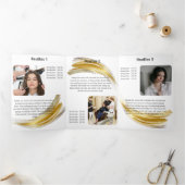 Terracotta Ocher Beige Gold Dreifach Gefaltete Karte (Innenseite)