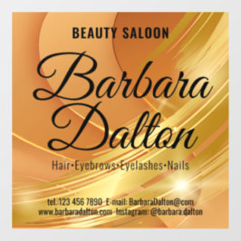 Terracotta Ocher Beige Gold. Geschäftszubehör Fensteraufkleber