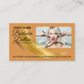 Terracotta Ocher Beige Gold. Geschäftszubehör Visitenkarte (Rückseite)