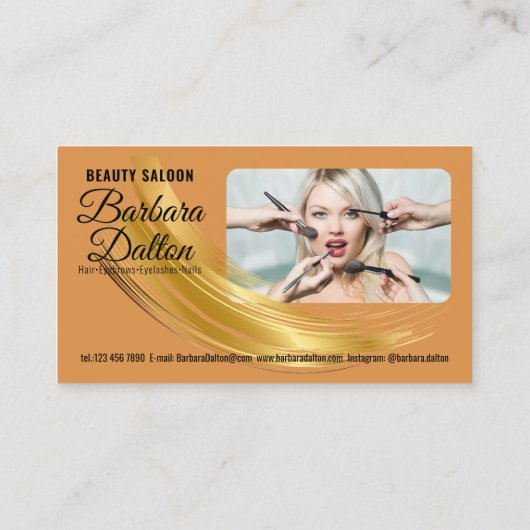 Terracotta Ocher Beige Gold. Geschäftszubehör Visitenkarte (Rückseite)