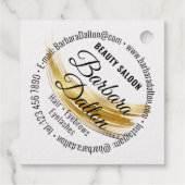 Terracotta Ocher Beige Gold Geschenkanhänger (Rückseite)