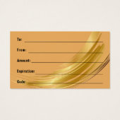 Terracotta Ocher Beige Gold Geschenkgutscheine (Rückseite)