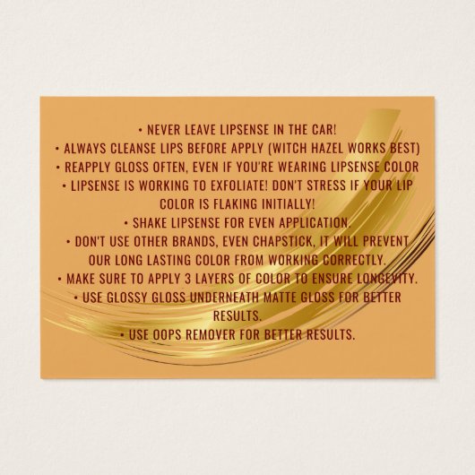 Terracotta Ocher Beige Gold Geschenkgutscheine (Rückseite)