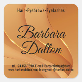 Terracotta Ocher Beige Gold Quadratischer Aufkleber