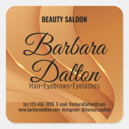 Terracotta Ocher Beige Gold Quadratischer Aufkleber