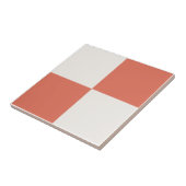 Terracotta & Off-White Square Box Stilvolles Muste Fliese (Seite)