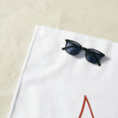 Terracotta | Ombre Beach Sand Monogram Strandtuch (Beispiel)