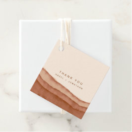 Terracotta Ombre Boho Geschenkanhänger
