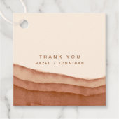 Terracotta Ombre Boho Geschenkanhänger (Vorderseite)