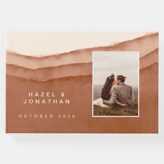 Terracotta Ombre | Gästebuch (Vorderseite)