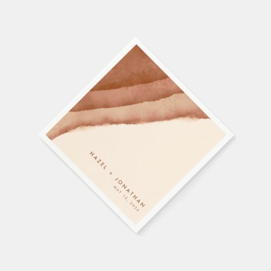 Terracotta Ombre | Minimalistisch Boho Serviette (Ecke)