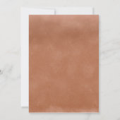 Terracotta Ombre Minimalistisch Boho Wedding Einladung (Rückseite)