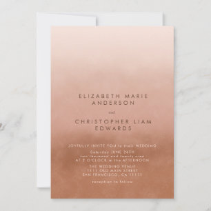 Terracotta Ombre Minimalistisch Boho Wedding Einladung