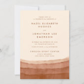 Terracotta Ombre | Minimalistisch Boho Wedding Inv Einladung (Vorderseite)