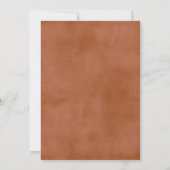 Terracotta Ombre | Minimalistisch Boho Wedding Inv Einladung (Rückseite)