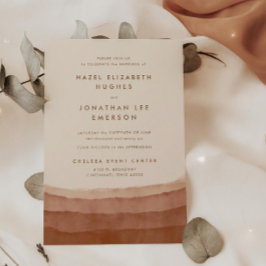 Terracotta Ombre | Minimalistisch Boho Wedding Inv Einladung