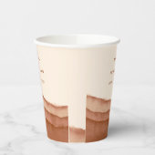 Terracotta Ombre | Minimalistisch Boho Wedding Pappbecher (Links)