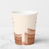 Terracotta Ombre | Minimalistisch Boho Wedding Pappbecher (Rechts)