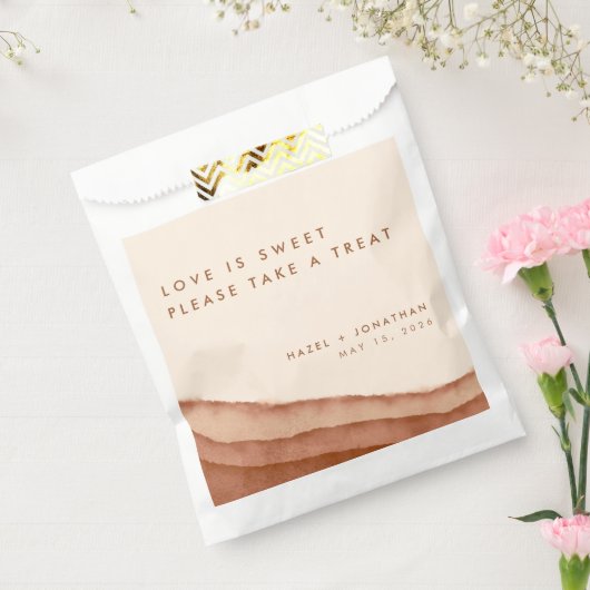 Terracotta Ombre | Minimalistische Boho Gastgesche Geschenktütchen (Versiegelt)