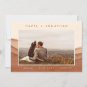 Terracotta Ombre | MINIMALISTISCHES FOTO SAVE THE Ankündigung (Vorderseite)