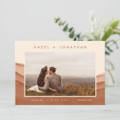 Terracotta Ombre | MINIMALISTISCHES FOTO SAVE THE Ankündigung (Stehend Vorderseite)