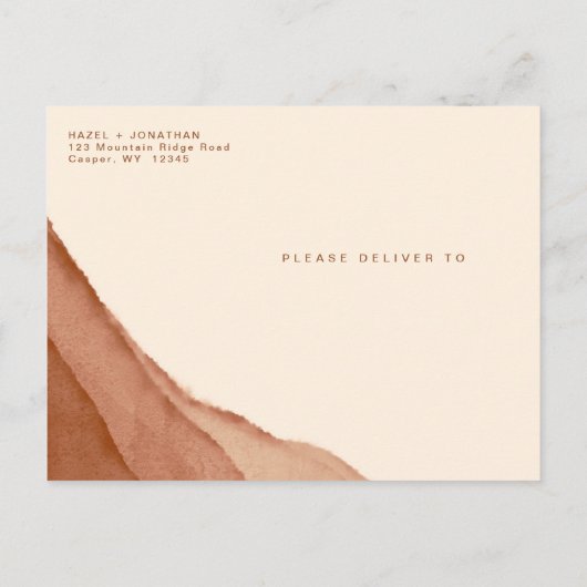 Terracotta Ombre | Save the Date UAWG Calendar Pos Postkarte (Rückseite)