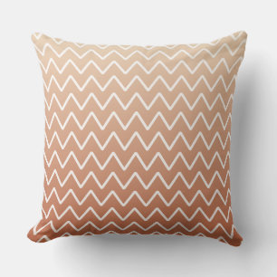 Terracotta Ombre Zickzack Throw Kissen