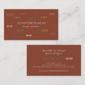 Terracotta Optical Eye Sonnenbrille Visitenkarte (Vorne/Hinten)