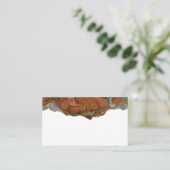 Terracotta Orange & Aquamarin Minimal FLAT Platzka Visitenkarte (Stehend Vorderseite)