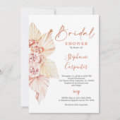 Terracotta Orange Burnt Boho Brautparty Einladung (Vorderseite)