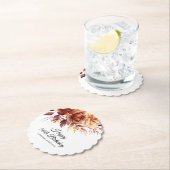 Terracotta Orange Fall Blume 50. Geburtstag Untersetzer (Vor Ort)