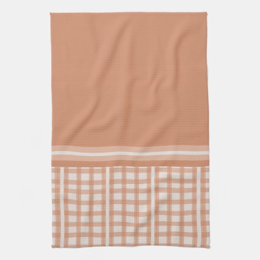 Terracotta Orange Light Tan Geschirrtuch (Vertikal)