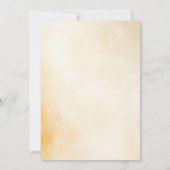 Terracotta Orange Navy Blue Floral Hochzeit im Her Einladung (Rückseite)