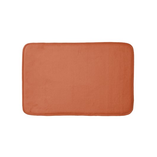 Terracotta Orange Solid Color Warm & Earthy Design Badematte (Vorderseite)