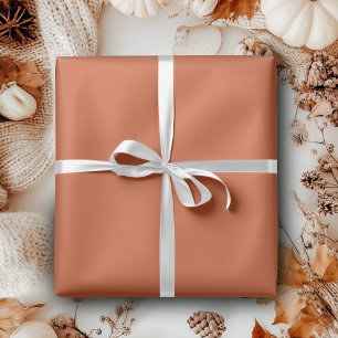 Terracotta Orange Solid Color Warm & Earthy Design Geschenkpapier
