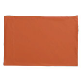 Terracotta Orange Solid Color Warm & Earthy Design Kissenbezug (Rückseite)