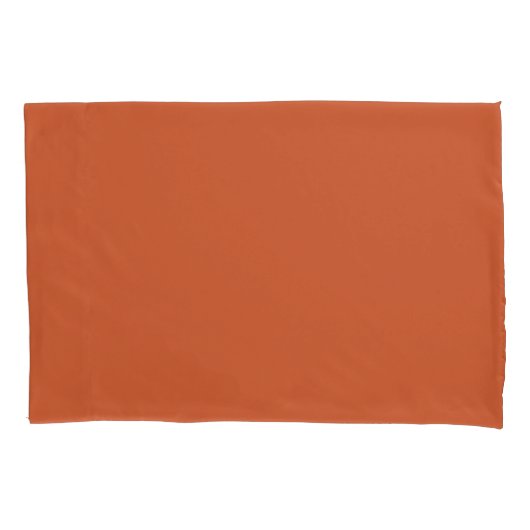 Terracotta Orange Solid Color Warm & Earthy Design Kissenbezug (Vorderseite)
