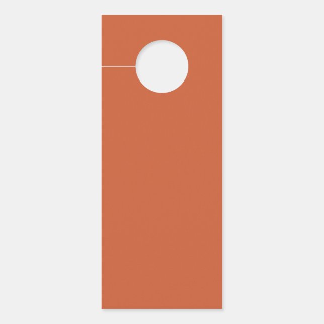 Terracotta Orange Solid Color Warm & Earthy Design Türanhänger (Vorderseite)