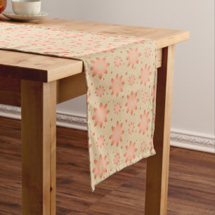 Terracotta-Orange und Sand-Beige delikate Tageszei Großer Tischläufer