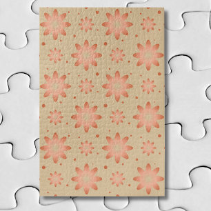 Terracotta-Orange und Sand-Beige delikate Tageszei Puzzle