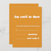 Terracotta Orange Wedding Card Begleitkarte (Vorne/Hinten)