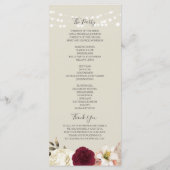 Terracotta Orange Wedding Program Programm (Rückseite)