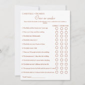 Terracotta Over oder unter Brautparty Ankündigung (Vorderseite)