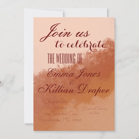 Terracotta Paint Einladung (Vorderseite)