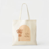 Terracotta Palm Trees Ampersand Boho Gastgeschenk  Tragetasche (Vorne)