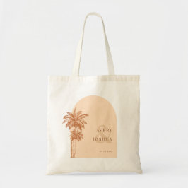 Terracotta Palm Trees Ampersand Boho Gastgeschenk  Tragetasche