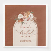 Terracotta Pampas Boho Napkins für Brautparty Serviette (Vorderseite)